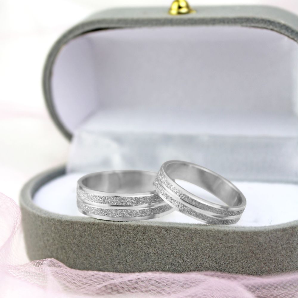 anillo para parejas de plata, anillo texturado, anillos plateados, anillo de compromiso