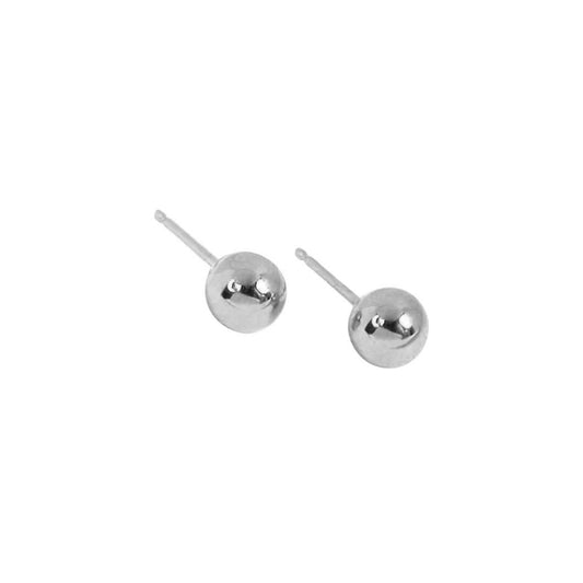 Arete Bombita 5mm Plateado Plata