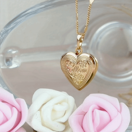 Collar Relicario Mom Dorado Rose