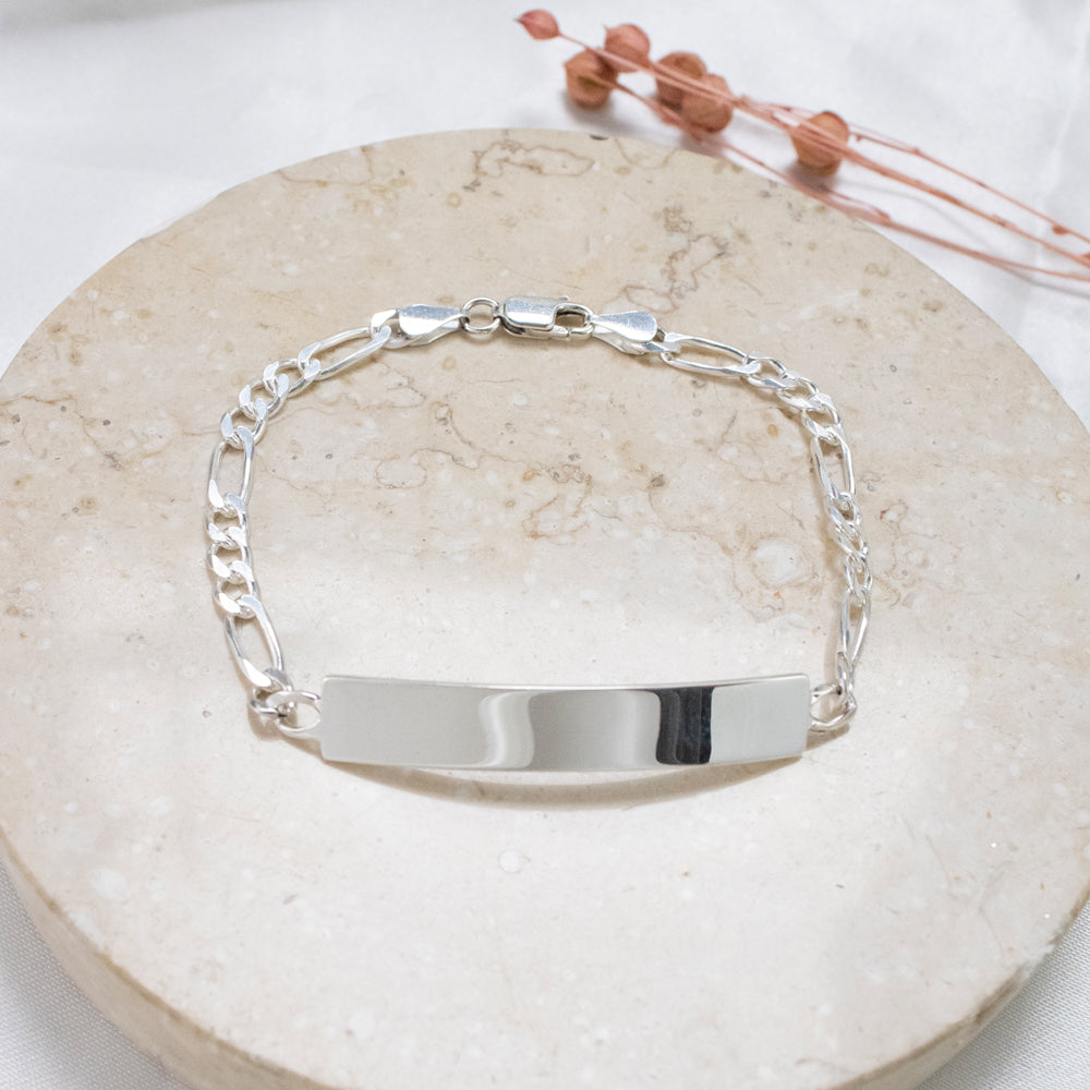 pulsera con placa, pulsera plateada de hombre, pulsera con placa plateada, pulsera plateada, esclavas, pulsera de parejas