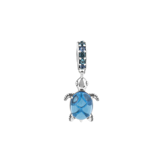 dije plateado, dije estilo pandora, dije de tortuga, dije de verano, dije con piedras azules