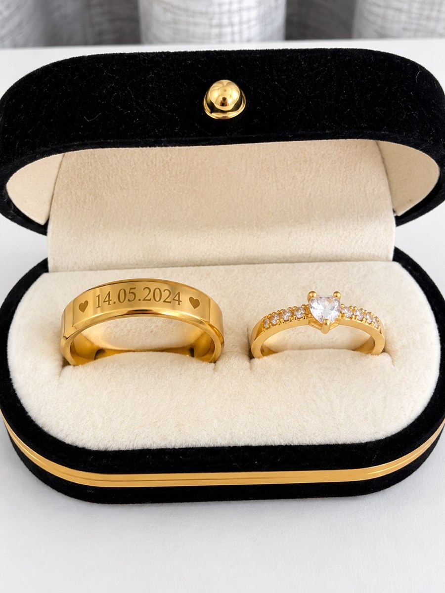 Set Anillo de Promesa PERSONALIZADO A LÁSER GRATIS — foto 1 de 7